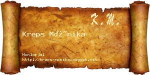 Kreps Mónika névjegykártya